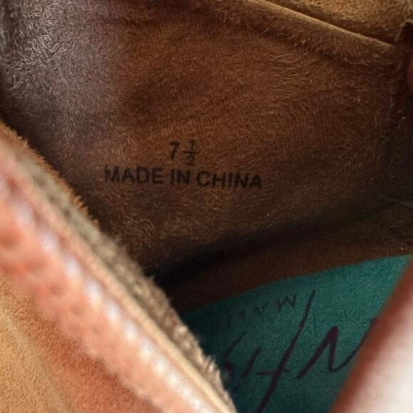 Womens Ankle Boot Size 7.5 Tan Short Heel - Picture 5 of 8